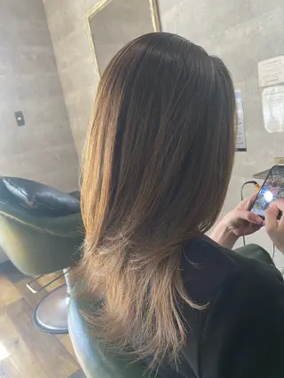 セミロング 田中 裕也のヘアスタイル