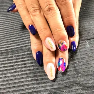 ネイル モチの良さ◉ フィルインネイル♡のネイルデザイン