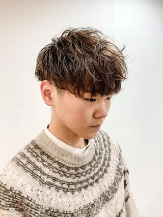 ショート カラー パーマ ヘアアレンジ メンズ メンズスタイル ly本厚木のヘアスタイル
