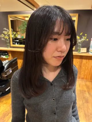 ロング メンズ✂️レディス 岩井勇磨のヘアスタイル