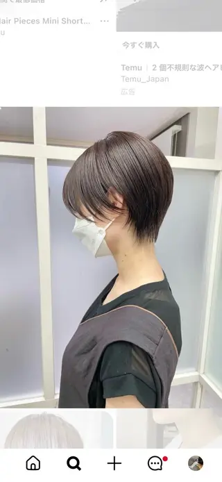 ショート mina🪐立川駅/ 無料ショートカットのヘアスタイル