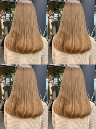 ミディアム カラー 透明感カラー✂︎ /縮毛矯正/YUKAのヘアスタイル