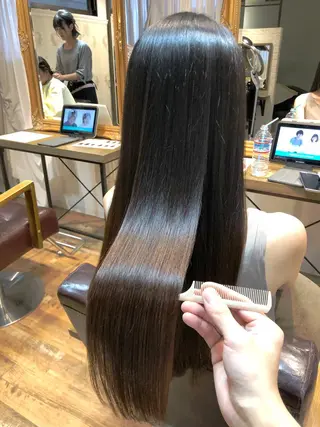 ロング カラー 髪質改善くすみカラー 🍀/石川大輔のヘアスタイル