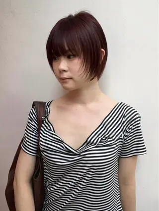ショート カラー Hanaka🪷 ニュアンス×レイヤーのヘアスタイル