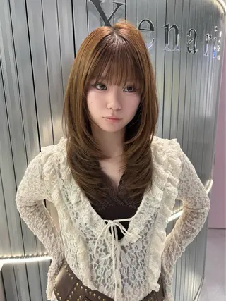 ロング カラー Ryo/艶カラー /小顔レイヤーカットのヘアスタイル