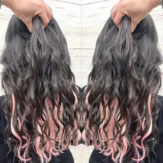ロング カラー ヘアアレンジ 枝毛カット＆髪質改善 満足NO.1岡しゃんのヘアスタイル