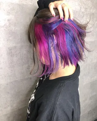 ミディアム カラー 髪質改善 中川　翔のヘアスタイル