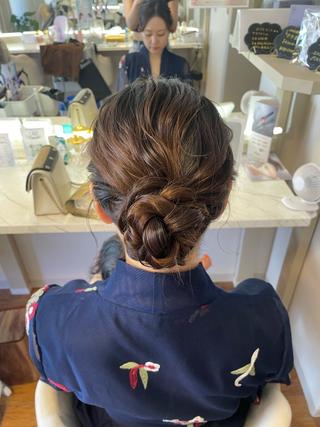 セミロング 六本木0分ヘアセット ヘアメイクのヘアスタイル