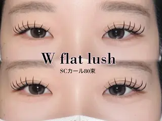 マツエク・マツパ ベージュカラー/ 束感マツエク/ここなのヘアスタイル