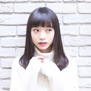 セミロング 永野 亮介のヘアスタイル