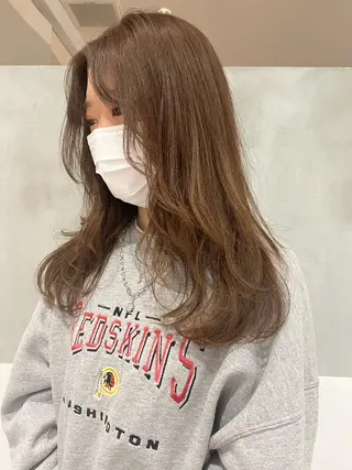 セミロング カラー minami🪷 暖色カラーのヘアスタイル