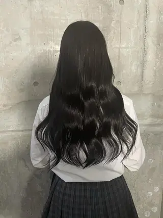ロング カラー ヘアアレンジ 縮毛矯正/髪質改善/ ブリーチ毛/木元渓太のヘアスタイル