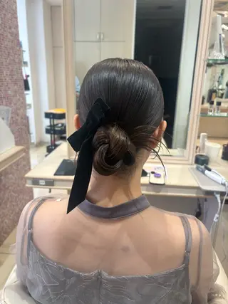セミロング ヘアアレンジ 山田 桃華のヘアスタイル