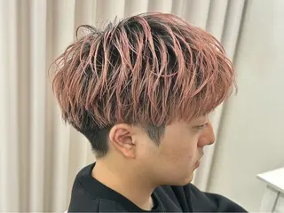 ショート センターパート 韓国ヘア・綾也のヘアスタイル