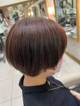 ショート カラー レイヤーカット 小飯田　武斗のヘアスタイル