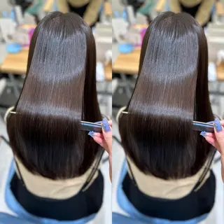 ロング カラー 髪質改善🩵縮毛矯正 代々木/木下のヘアスタイル
