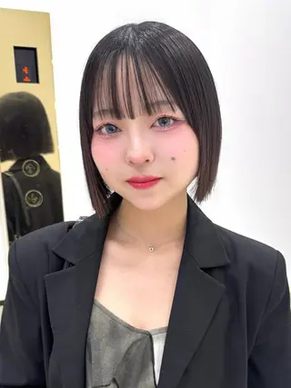 ショート カラー ヘアアレンジ 縮毛矯正🤍 盛れるボブ/ひかりのヘアスタイル