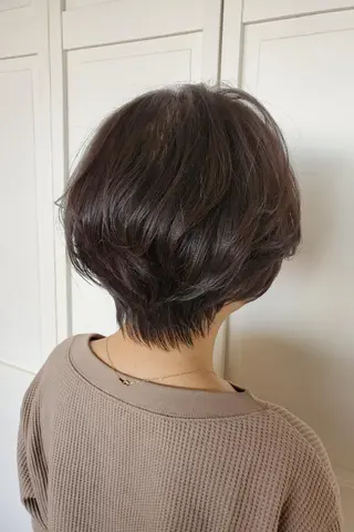 ショート ばんの かすみのヘアスタイル