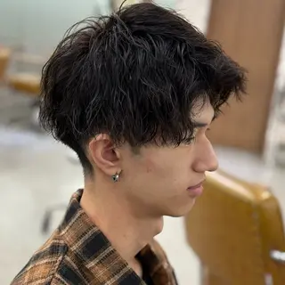 ショート シャドウ パーマ/RYOTAのヘアスタイル