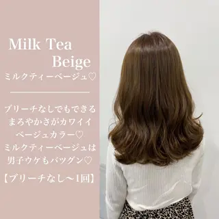 ミディアム カラー ヘアアレンジ 🪞official THREE 横浜🎀のヘアスタイル