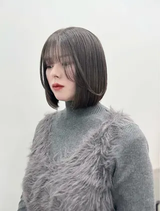 ショート カラー ヘアアレンジ 縮毛矯正🤍 ボブ/ HIKARIのヘアスタイル