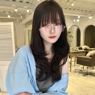 ロング 大人ガーリー♡ 艶カラー🎀美帆のヘアスタイル
