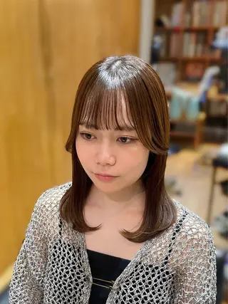 ミディアム パーマ 縮毛矯正/レイヤー 🌙児玉光瑠のヘアスタイル