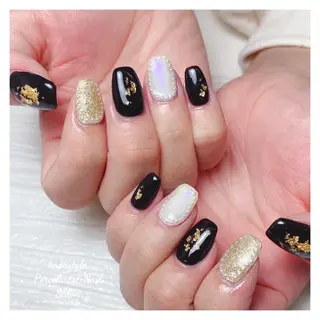 ミディアム ネイル 🐾enen style 🐾のネイルデザイン