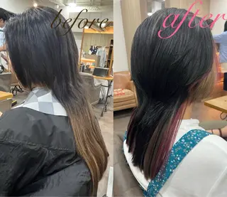 ミディアム カラー 縮毛矯正🌟カラー╱ ╱いいじまのヘアスタイル