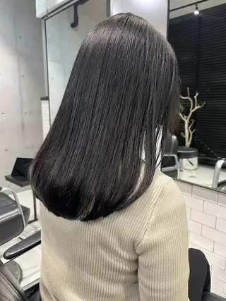 セミロング カラー パーマ ヘアアレンジ 透明感カラー✂︎ /縮毛矯正/YUKAのヘアスタイル