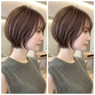 ショート 🪞骨格補正ボブ🪞 くびれボブ🤍ななみのヘアスタイル