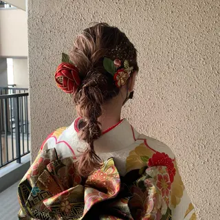 ミディアム ヘアアレンジ chouette/ 根本優希のヘアスタイル