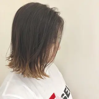 セミロング カラー マツエク・マツパ 横浜Bob美容師🤎 ERINAのヘアスタイル