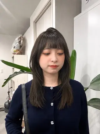 セミロング カラー 下石怜子/レイヤー/ 透明感カラーのヘアスタイル