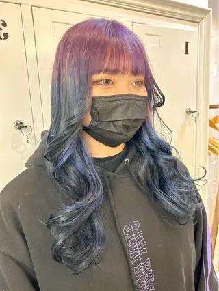 ロング カラー ヘアアレンジ 🎀暖色カラー🎀 ♡yurika♡のヘアスタイル