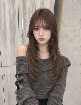 セミロング カラー ✨髪質改善カラー✨ ななみのヘアスタイル