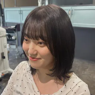 ミディアム 韓国ヘア/縮毛矯正 /レイヤー🫧ユイカのヘアスタイル