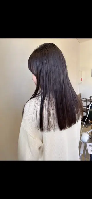 ロング カラー/ダブルカラー グレイカラー椿こはなのヘアスタイル