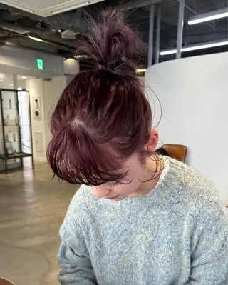 ミディアム カラー 藏屋 楓のヘアスタイル