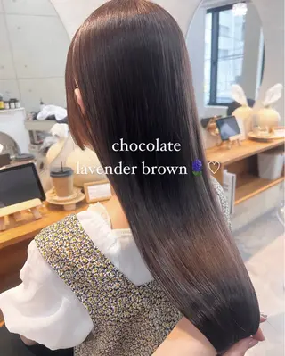 ロング カラー 対馬 粘音のヘアスタイル
