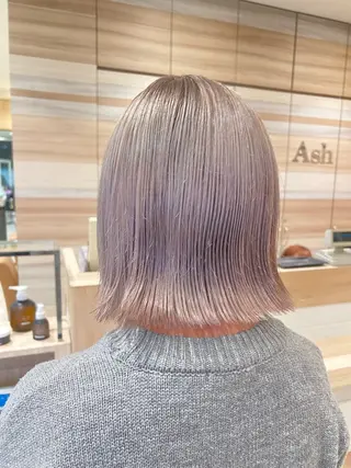 ミディアム カラー 韓国風🌷✨ 守屋紗希のヘアスタイル