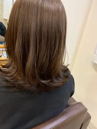 ミディアム 縮毛矯正×髪質改善 小笠原大樹のヘアスタイル