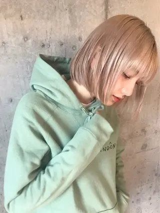 ミディアム 透明感カラー🌿ボブ ✨飛田 ケイのヘアスタイル