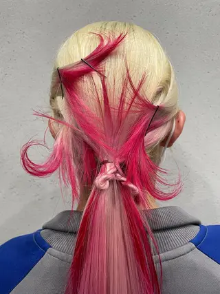 セミロング カラー ヘアアレンジ 吉田一輝 外国人パーマのヘアスタイル