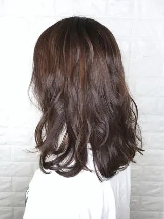 セミロング カラー 髪質改善縮毛矯正 美容師✂️山崎竜二のヘアスタイル
