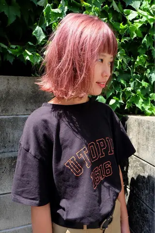ミディアム カラー Pia ツボイ ケイタのヘアスタイル