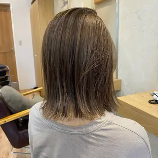 ミディアム カラー マンツーマン 美容師💚コウブチのヘアスタイル