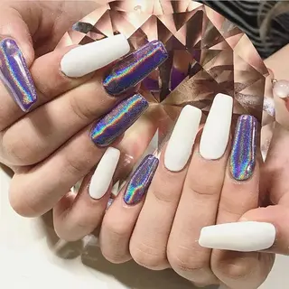 ネイル 渋谷／チップ長さ出し 👑アプレgel-xのネイルデザイン