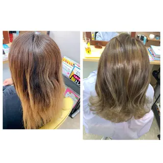 セミロング K△N△♡かな ヘア&まつげのマツエク・マツパデザイン