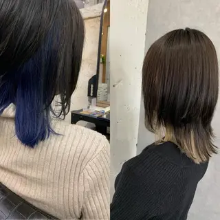 ミディアム カラー チバ ヒロトのヘアスタイル